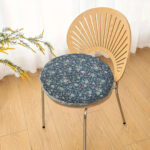 4-SOGA 45cm Blue Premium Polyester Cotton Cushion with EPP Particle Insert for Enhanced Comfort