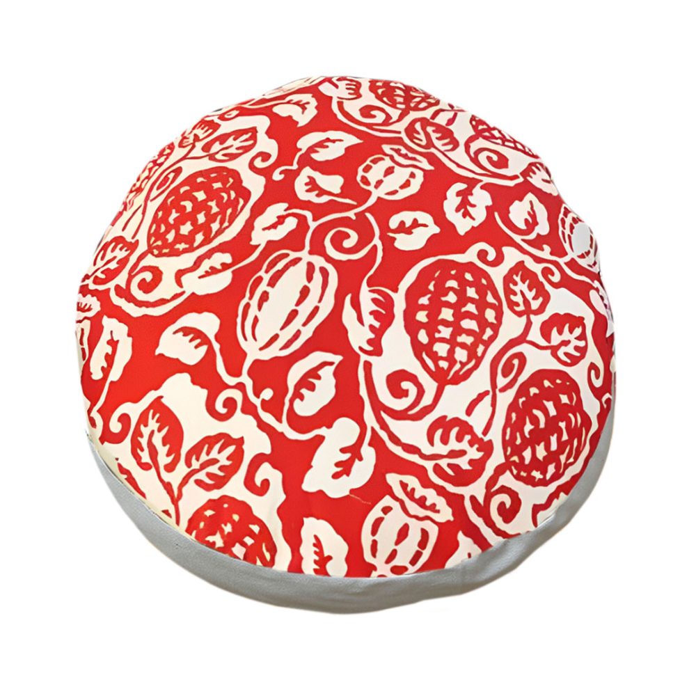 1-SOGA 45cm Red Premium Polyester Cotton Cushion with EPP Particle Insert for Enhanced Comfort