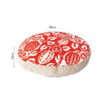 6-SOGA 45cm Red Premium Polyester Cotton Cushion with EPP Particle Insert for Enhanced Comfort