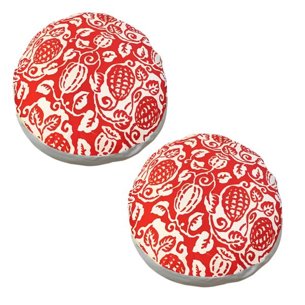 1-SOGA 2X 45cm Red Premium Polyester Cotton Cushion with EPP Particle Insert for Enhanced Comfort