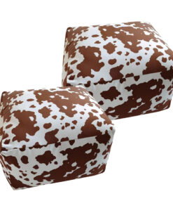1-SOGA 2X 55x35cm Squared Soft Pouffe Seat Cushion Elegant Home Accent D?cor Stylish Footstool