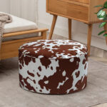 2-SOGA 48x35cm Round Soft Pouffe Seat Cushion Elegant Home Accent D?cor Stylish Footstool