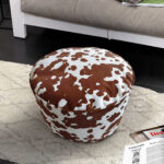 5-SOGA 48x35cm Round Soft Pouffe Seat Cushion Elegant Home Accent D?cor Stylish Footstool
