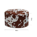 6-SOGA 48x35cm Round Soft Pouffe Seat Cushion Elegant Home Accent D?cor Stylish Footstool