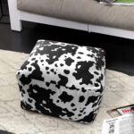 4-SOGA 55x35cm Squared Soft Pouffe Seat Cushion Elegant Home Accent D?cor Stylish Footstool