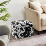 3-SOGA 2X 55x35cm Squared Soft Pouffe Seat Cushion Elegant Home Accent D?cor Stylish Footstool