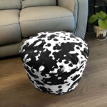 2-SOGA 48x35cm Round Soft Pouffe Seat Cushion Elegant Home Accent D?cor Stylish Footstool