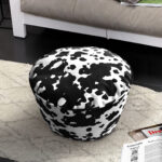 5-SOGA 48x35cm Round Soft Pouffe Seat Cushion Elegant Home Accent D?cor Stylish Footstool