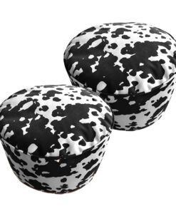 1-SOGA 2X 48x35cm Round Soft Pouffe Seat Cushion Elegant Home Accent D?cor Stylish Footstool