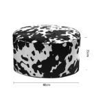 6-SOGA 2X 48x35cm Round Soft Pouffe Seat Cushion Elegant Home Accent D?cor Stylish Footstool