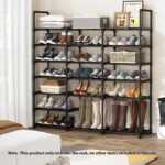 2-SOGA 19-Shelf Tier Shoe Storage Shelf Space-Saving Caddy Rack Organiser with Handle