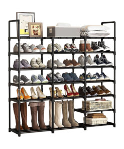 1-SOGA 19-Shelf Tier Shoe Storage Shelf Space-Saving Caddy Rack Organiser with Handle