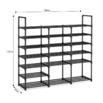 5-SOGA 19-Shelf Tier Shoe Storage Shelf Space-Saving Caddy Rack Organiser with Handle