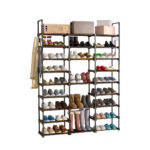 1-SOGA 21-Shelf Tier Shoe Storage Shelf Space-Saving Caddy Rack Organiser with Handle