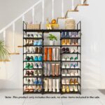 2-SOGA 2X 21-Shelf Tier Shoe Storage Shelf Space-Saving Caddy Rack Organiser with Handle