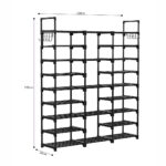 6-SOGA 2X 21-Shelf Tier Shoe Storage Shelf Space-Saving Caddy Rack Organiser with Handle