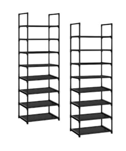 1-SOGA 2X 8 Tier Shoe Storage Shelf Space-Saving Caddy Rack Organiser with Handle