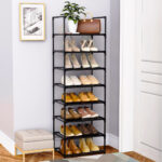 4-SOGA 2X 8 Tier Shoe Storage Shelf Space-Saving Caddy Rack Organiser with Handle