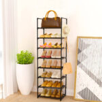 5-SOGA 2X 8 Tier Shoe Storage Shelf Space-Saving Caddy Rack Organiser with Handle