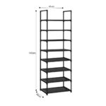 6-SOGA 2X 8 Tier Shoe Storage Shelf Space-Saving Caddy Rack Organiser with Handle