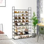 5-SOGA 2X 10 Tier Shoe Storage Shelf Space-Saving Caddy Rack Organiser with Handle