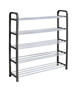 1-SOGA 71x21cm 5 Layer Shoes and Slippers Organizer Rack Footwear Storage
