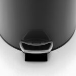 6-SOGA 2X Foot Pedal Stainless Steel Rubbish Recycling Garbage Waste Trash Bin Round 12L Black