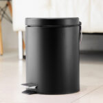 7-SOGA 2X Foot Pedal Stainless Steel Rubbish Recycling Garbage Waste Trash Bin Round 12L Black