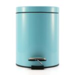 2-SOGA 4X 12L Foot Pedal Stainless Steel Rubbish Recycling Garbage Waste Trash Bin Round Blue