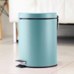 7-SOGA 4X 12L Foot Pedal Stainless Steel Rubbish Recycling Garbage Waste Trash Bin Round Blue