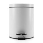 2-SOGA 4X 12L Foot Pedal Stainless Steel Rubbish Recycling Garbage Waste Trash Bin Round White
