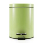 2-SOGA 2X 7L Foot Pedal Stainless Steel Rubbish Recycling Garbage Waste Trash Bin Round Green