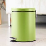 7-SOGA 2X 7L Foot Pedal Stainless Steel Rubbish Recycling Garbage Waste Trash Bin Round Green