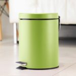 7-SOGA 4X 7L Foot Pedal Stainless Steel Rubbish Recycling Garbage Waste Trash Bin Round Green