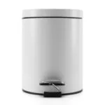 2-SOGA Foot Pedal Stainless Steel Rubbish Recycling Garbage Waste Trash Bin Round 7L White