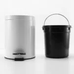 4-SOGA Foot Pedal Stainless Steel Rubbish Recycling Garbage Waste Trash Bin Round 7L White