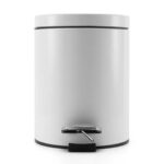 2-SOGA 2X 7L Foot Pedal Stainless Steel Rubbish Recycling Garbage Waste Trash Bin Round White