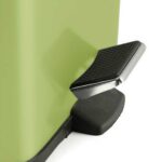 5-SOGA 2X 12L Foot Pedal Stainless Steel Rubbish Recycling Garbage Waste Trash Bin Square Green