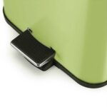 6-SOGA 2X 12L Foot Pedal Stainless Steel Rubbish Recycling Garbage Waste Trash Bin Square Green