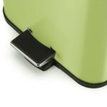 6-SOGA 4X 12L Foot Pedal Stainless Steel Rubbish Recycling Garbage Waste Trash Bin Square Green