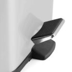 5-SOGA 2X 12L Foot Pedal Stainless Steel Rubbish Recycling Garbage Waste Trash Bin Square White