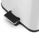 6-SOGA 2X 12L Foot Pedal Stainless Steel Rubbish Recycling Garbage Waste Trash Bin Square White