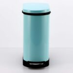 2-SOGA 4X 10L Foot Pedal Stainless Steel Rubbish Recycling Garbage Waste Trash Bin U Blue
