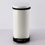 2-SOGA Foot Pedal Stainless Steel Rubbish Recycling Garbage Waste Trash Bin 10L U White