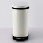 2-SOGA 2X 10L Foot Pedal Stainless Steel Rubbish Recycling Garbage Waste Trash Bin U White