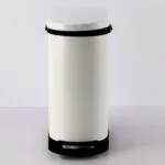 2-SOGA 4X 10L Foot Pedal Stainless Steel Rubbish Recycling Garbage Waste Trash Bin U White