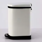 3-SOGA 4X 10L Foot Pedal Stainless Steel Rubbish Recycling Garbage Waste Trash Bin U White