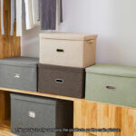 7-SOGA 2X Coffee Super Large Foldable Canvas Storage Box Cube Clothes Basket Organiser Home Decorative Box