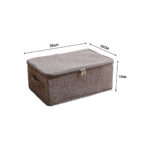 6-SOGA Coffee Small Portable Double Zipper Storage Box Moisture Proof Clothes Basket Foldable Home Organiser