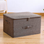 7-SOGA Coffee Large Portable Double Zipper Storage Box Moisture Proof Clothes Basket Foldable Home Organiser